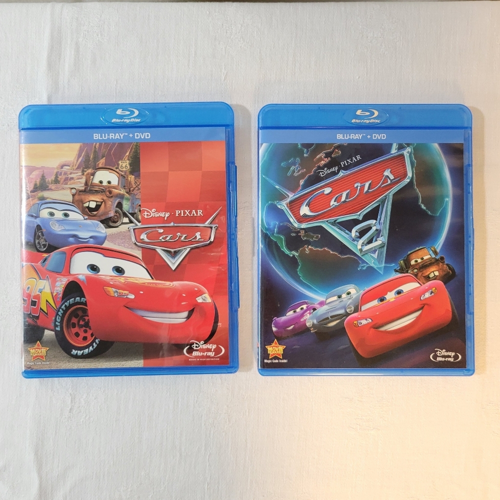 Disney Pixar Cars and Cars 2 Blu-ray DVD Set